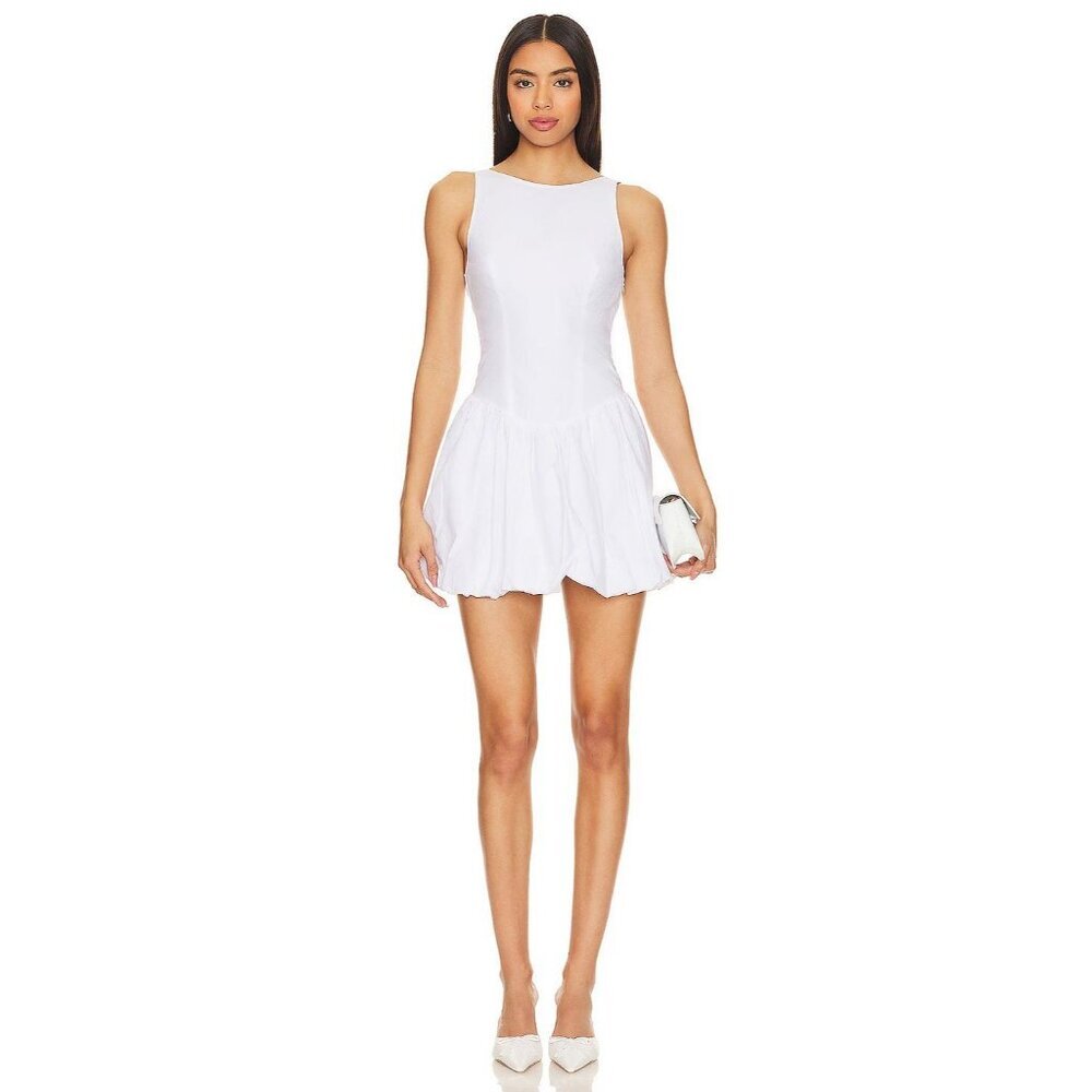 NIA Tamara Dress in White Small New Womens Mini Corset Party